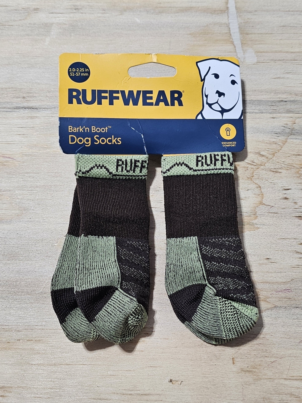 Ruffwear Bark'n Boot Dog Socks - Green/Black